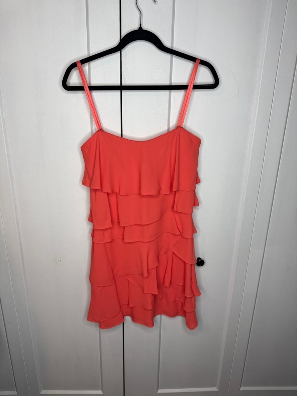 BCBGMaxAzria Coral Ruffle Tiered Dress small